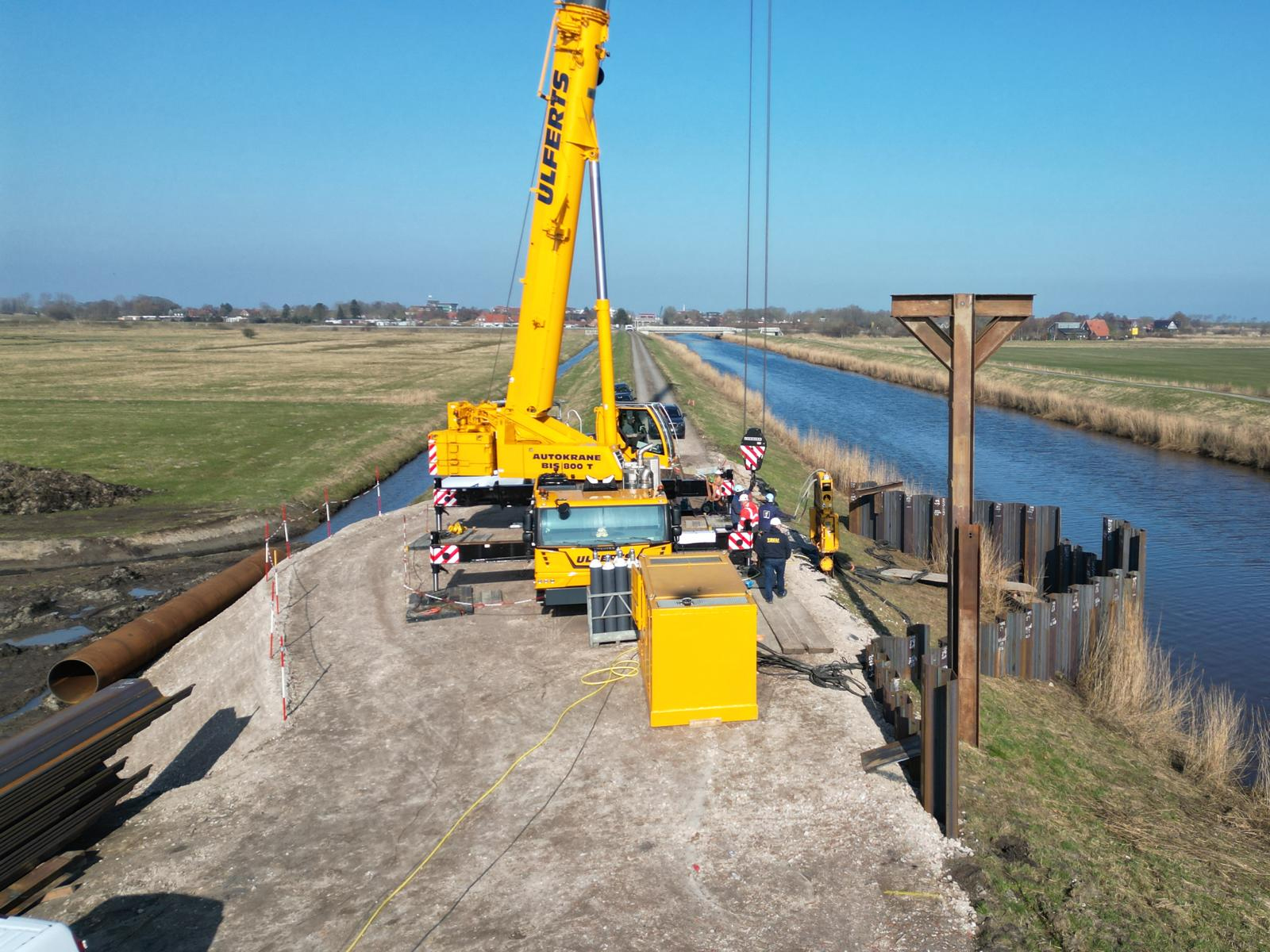 Baustelle im Benser Tief schreitet voran